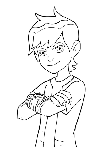 Ben 10 with Omnitrix Coloring page