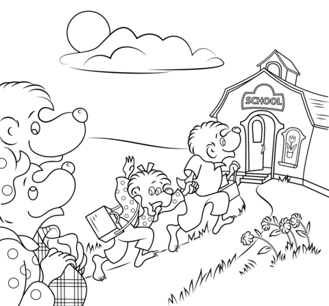 Berenstain Bears Go to School Coloring page