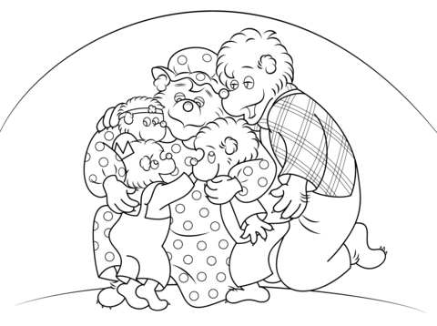 Berenstain Bears are Hugging Coloring page