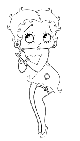 Betty Boop  Coloring page