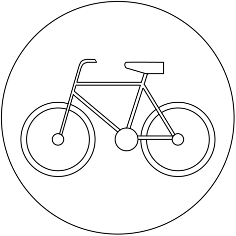 Bicycles Only C-13 Coloring page