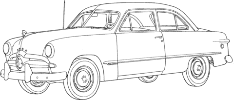 1949 Ford car Coloring page