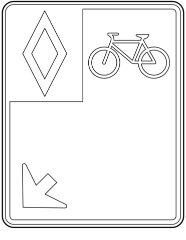 Bike Lane Coloring page