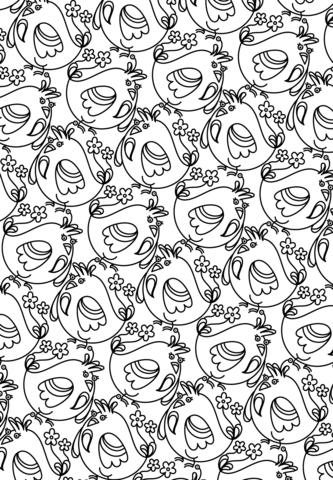 Birds Pattern Coloring page