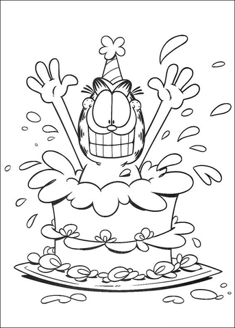 Birthday Cake  Coloring page