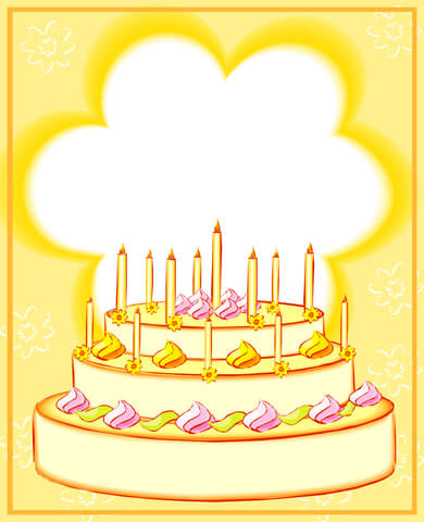 Birthday Card With 13 Candles  Coloring page