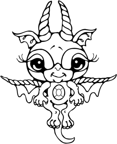 Bitty Dragon Coloring page