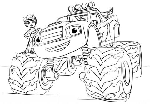 Blaze Monster Truck Coloring page