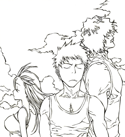 Trio from Manga/Anime Bleach Coloring page