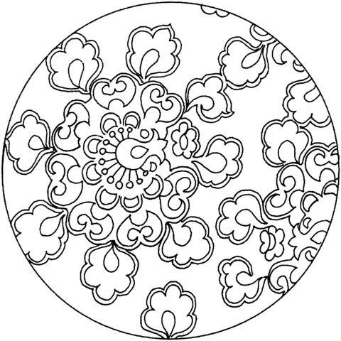 Blooming Mandala Coloring page