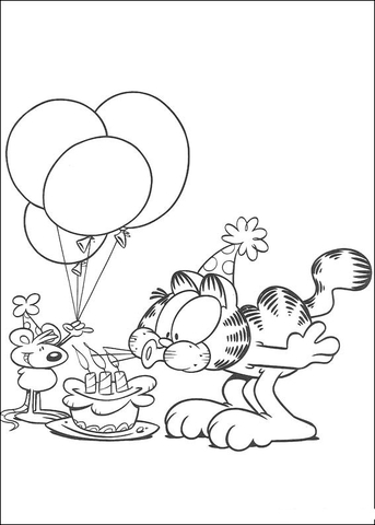 Blow the Candles out Coloring page