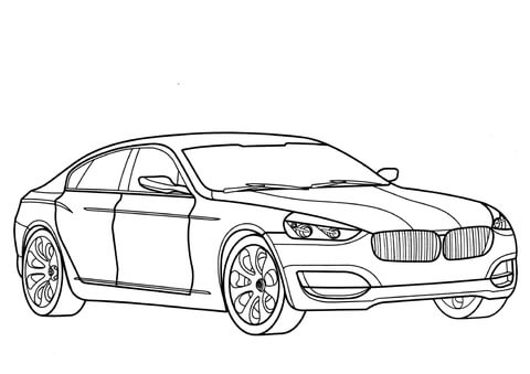 BMW 3 Series GT Coloring page