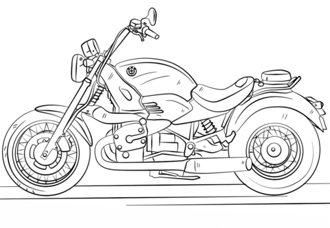 BMW Motorcycle Coloring page