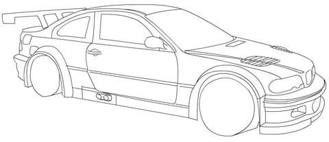 BMW Racing Car Coloring page