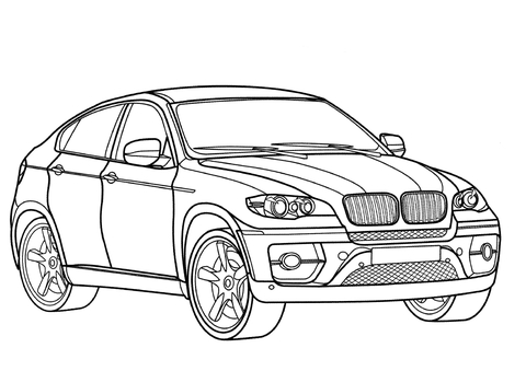BMW X6  Coloring page