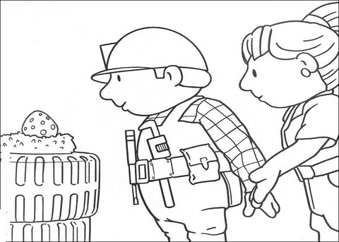Bob And Wendy Are Looking at the nest Coloring page