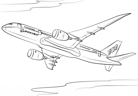 Boeing 787 Dreamliner Coloring page