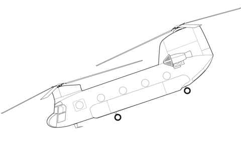 Boeing CH-47 Chinook Helicopter Coloring page