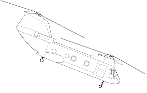 Boeing CH-46 Sea Knight Helicopter Coloring page