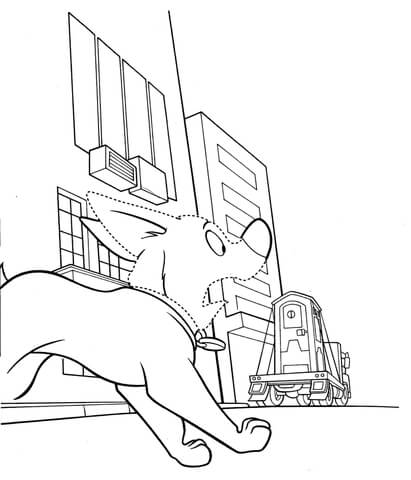 Bolt Is Escaping  Coloring page