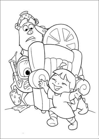 Boo Is Laughing  Coloring page