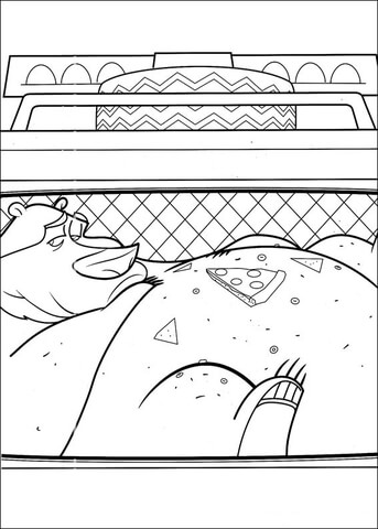 Boog In The Police Car Coloring page