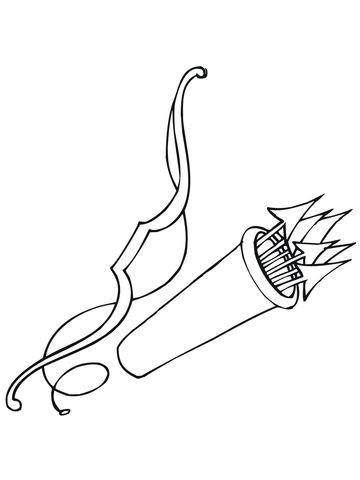 Bow and Arrows Coloring page