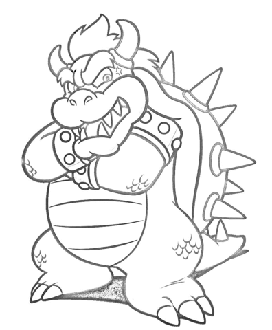 Bowser Coloring page