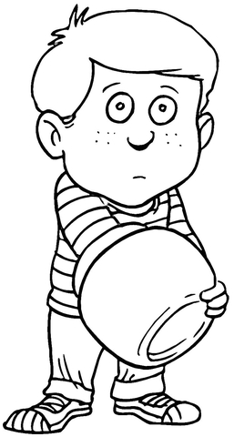 Boy with Cookie Jar  Coloring page