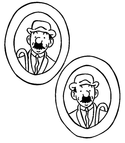 The portraits of Brothers Thomson and Thompson Coloring page