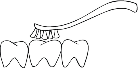 Brushing Teeth  Coloring page