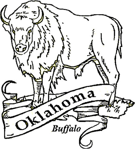 Buffalo Oklahoma  Coloring page