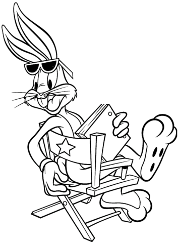 Bugs Bunny as a Film Director Coloring page