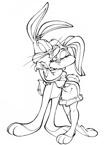 Bugs  Bunny In Love Coloring page