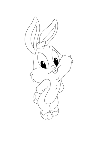 Bugs Bunny Is Bashful! Coloring page