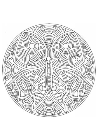 Butterfly Mandala Coloring page