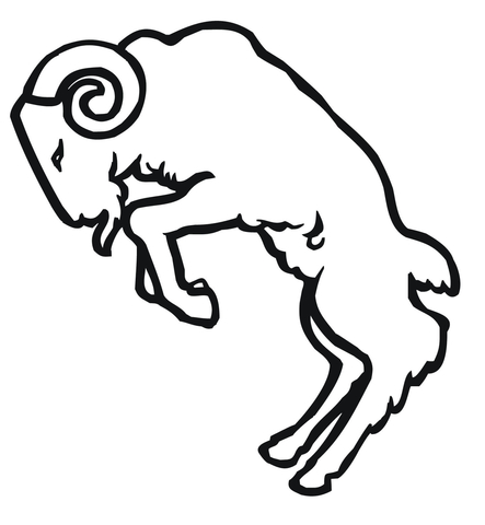 Butting Ram Coloring page
