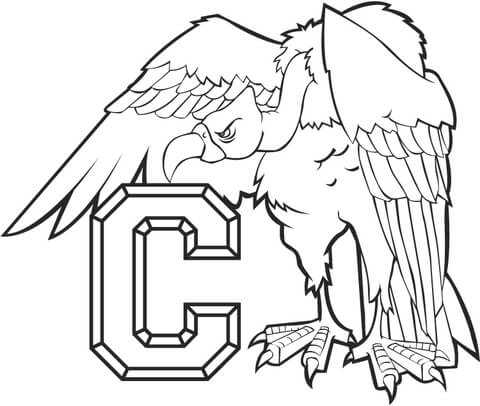 C is for Condor Coloring page