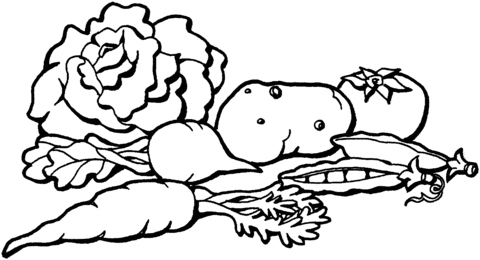 Cabbage and the others Coloring page