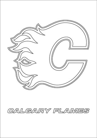 Calgary Flames Logo Coloring page