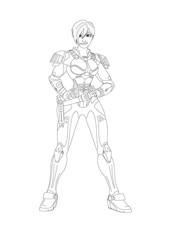 Calhoun Is Looking Dominant In Her Armor Coloring page