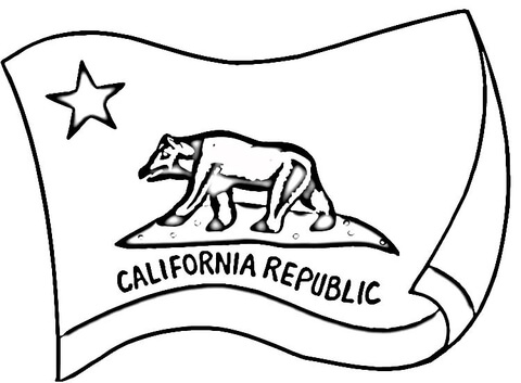 California Flag  Coloring page