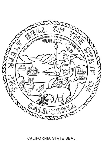 California State Seal Coloring page