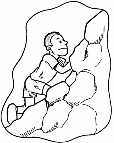 Rock climber Coloring page