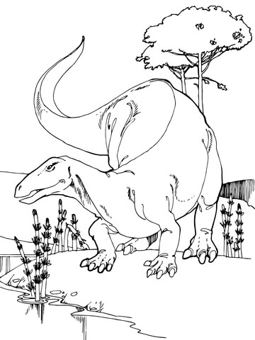 Camptosaurus Jurassic Dinosaur Coloring page