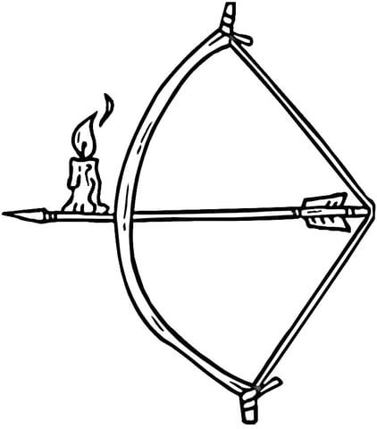 Candle on Arrow  Coloring page