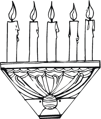 Candle Stick  Coloring page