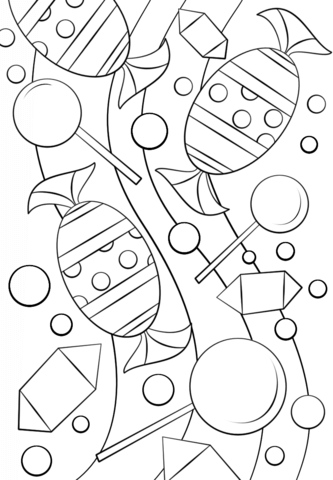 Candy Pattern Coloring page