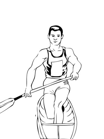Canoeing Coloring page