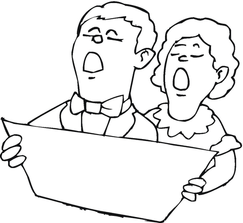 Carolers  Coloring page
